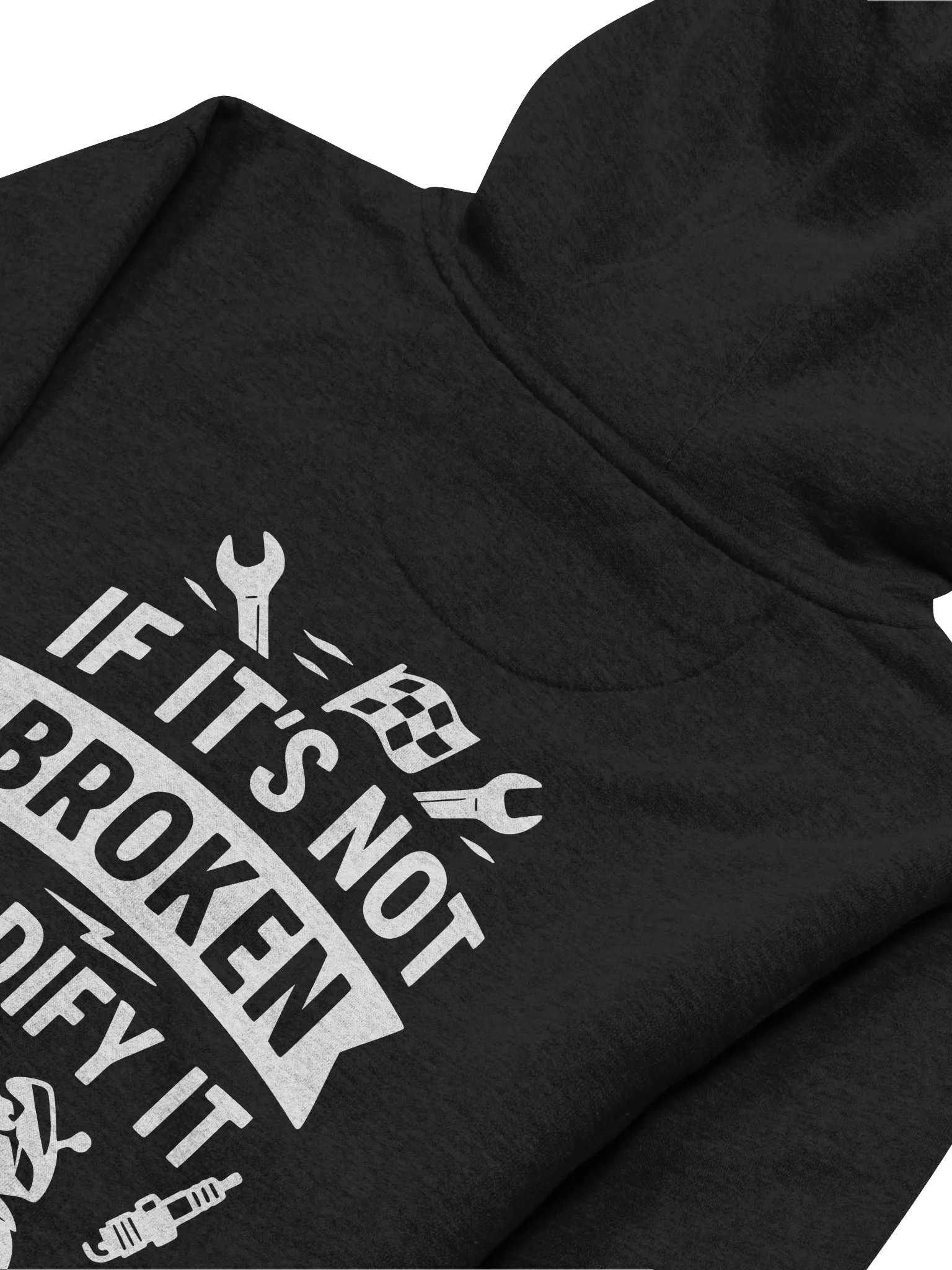 If Its Not Broken, Black Hoodie product image (4)