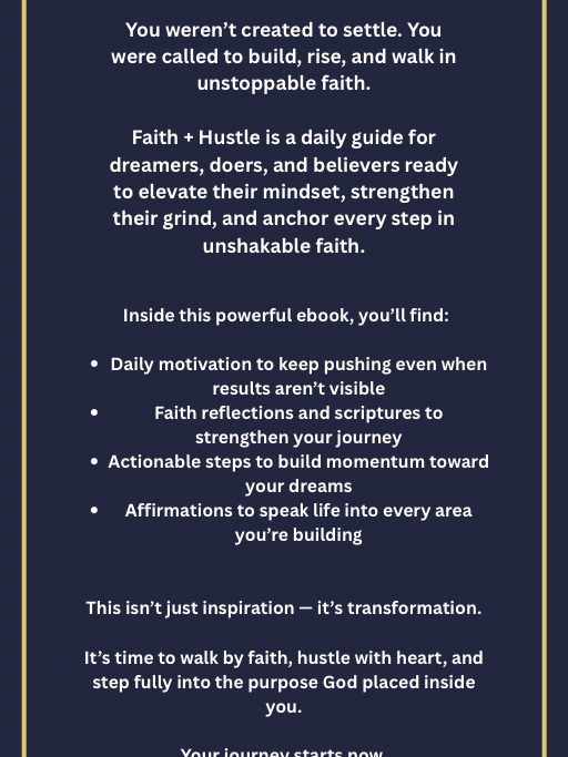 Faith + Hustle Unstoppable Mindset Ebook product image (2)