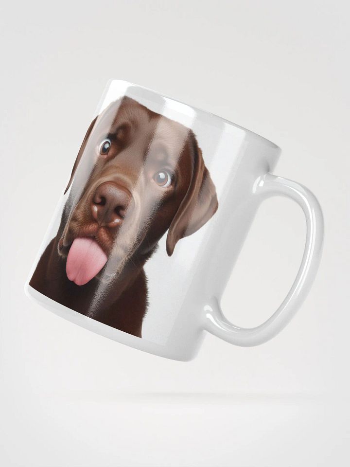 Rude Brown Labrador #Humorous Glossy Mug - White product image (2)