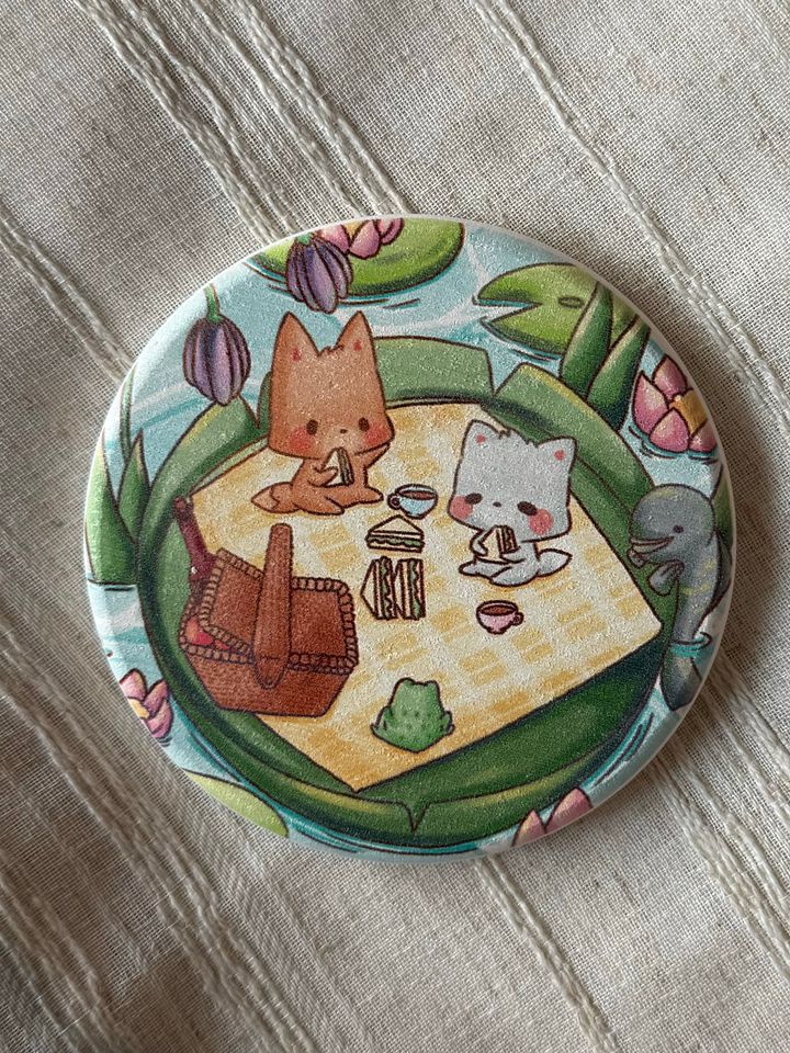 Lilypad picnic | Diatomite Coaster product image (1)