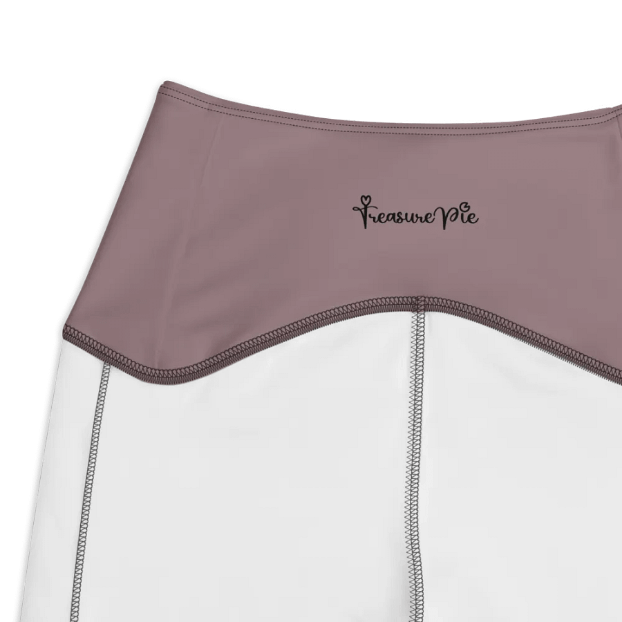 Plain Cool Purplish Brown Soft Summer Women's High Waisted Premium Crossover Leggings with Pockets by Treasure Pie product image (4)