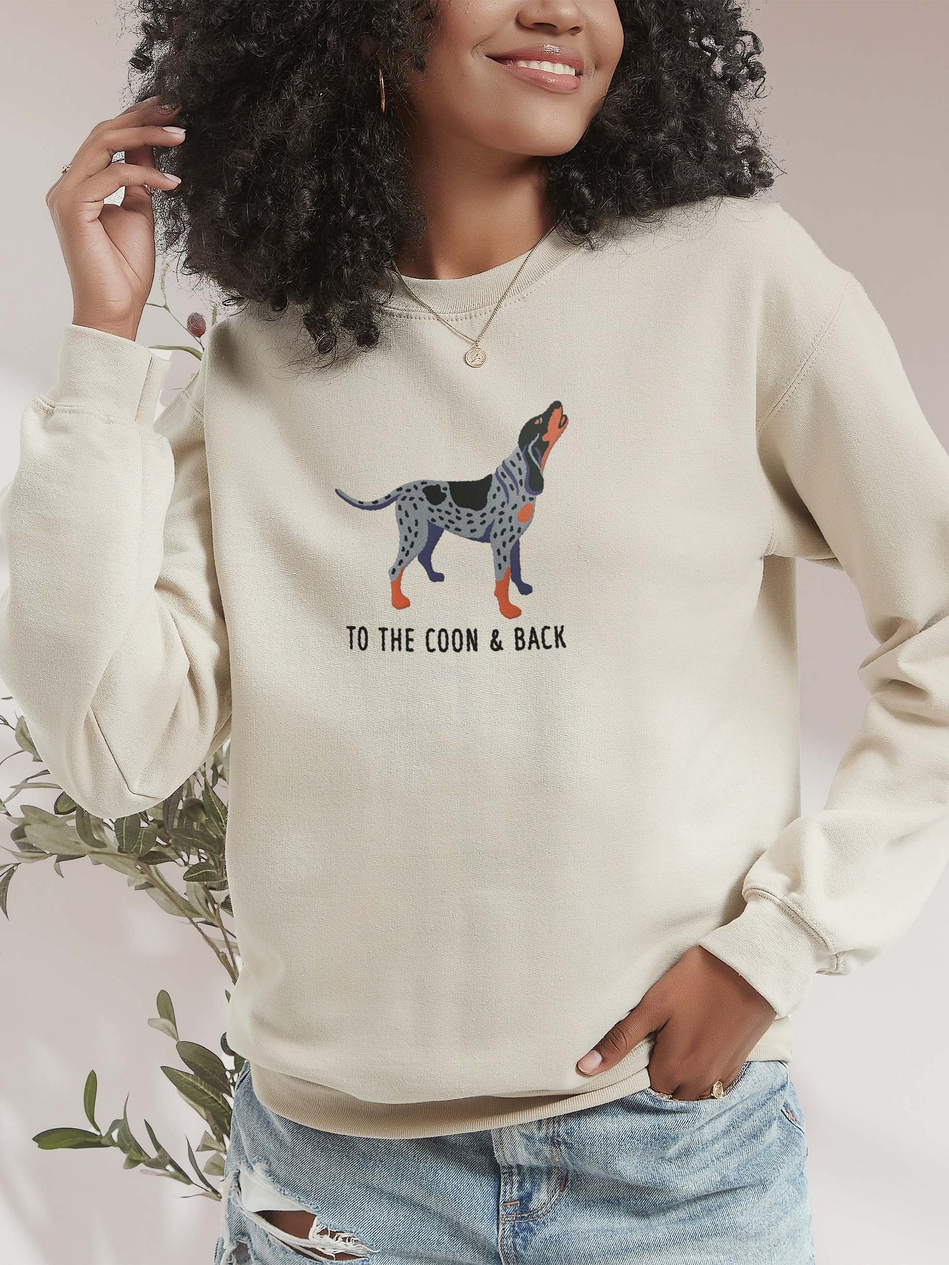 To the Coon & Back Sweatshirt (Embroidered) of a Bluetick Coonhound product image (2)