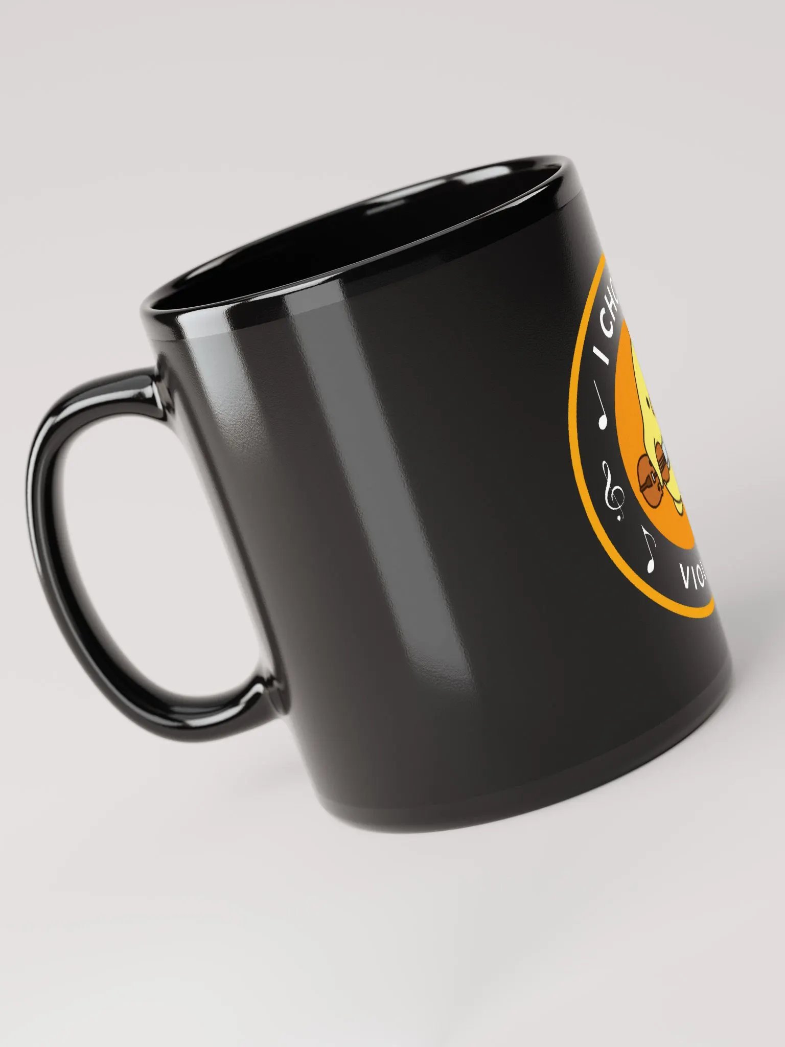 I choose violins Black Glossy Mug product image (4)