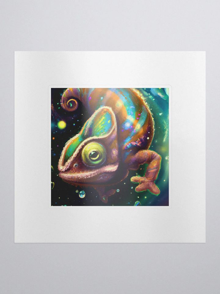 Cute Galactic Chameleon Delta Sticker product image (1)