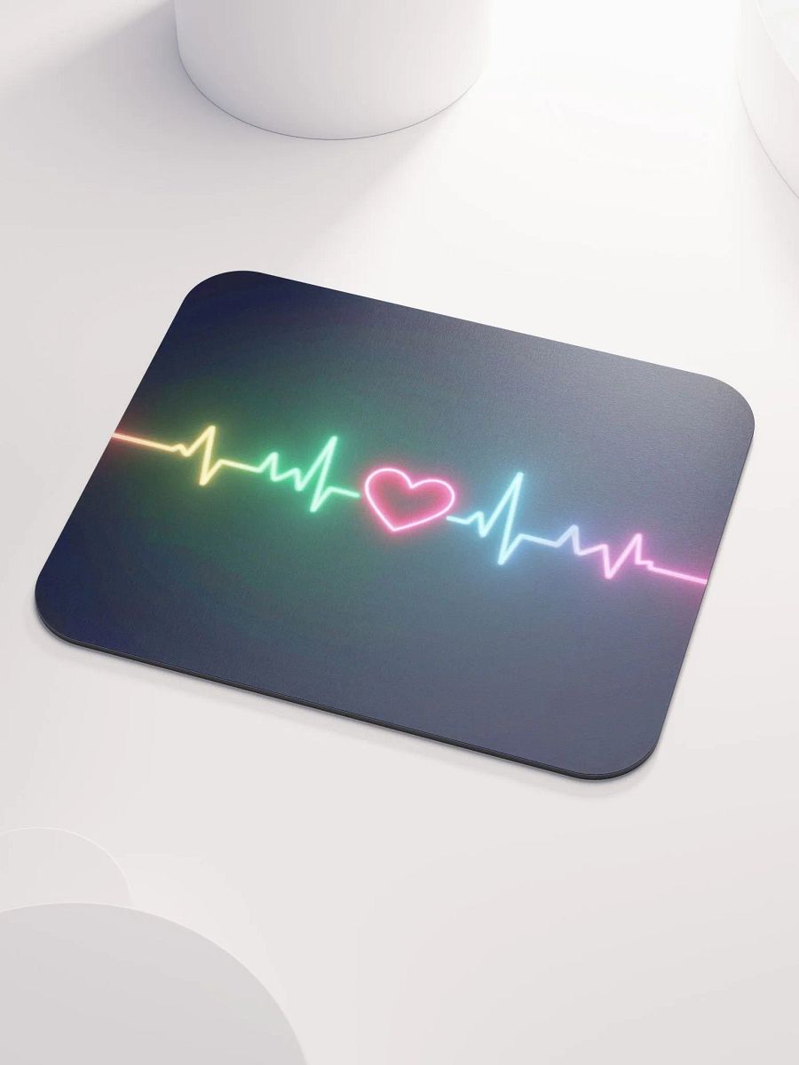 Neon Heartbeat Mouse Pad product image (3)