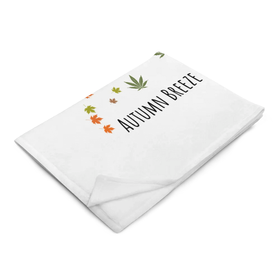Autumn Breeze & Cannabis Leaves Throw Blanket product image (3)