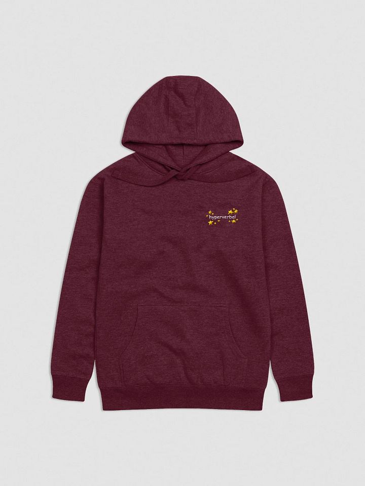 hyperverbal (L.C., comic sans and stars) embroidered heavyweight hoodie product image (2)
