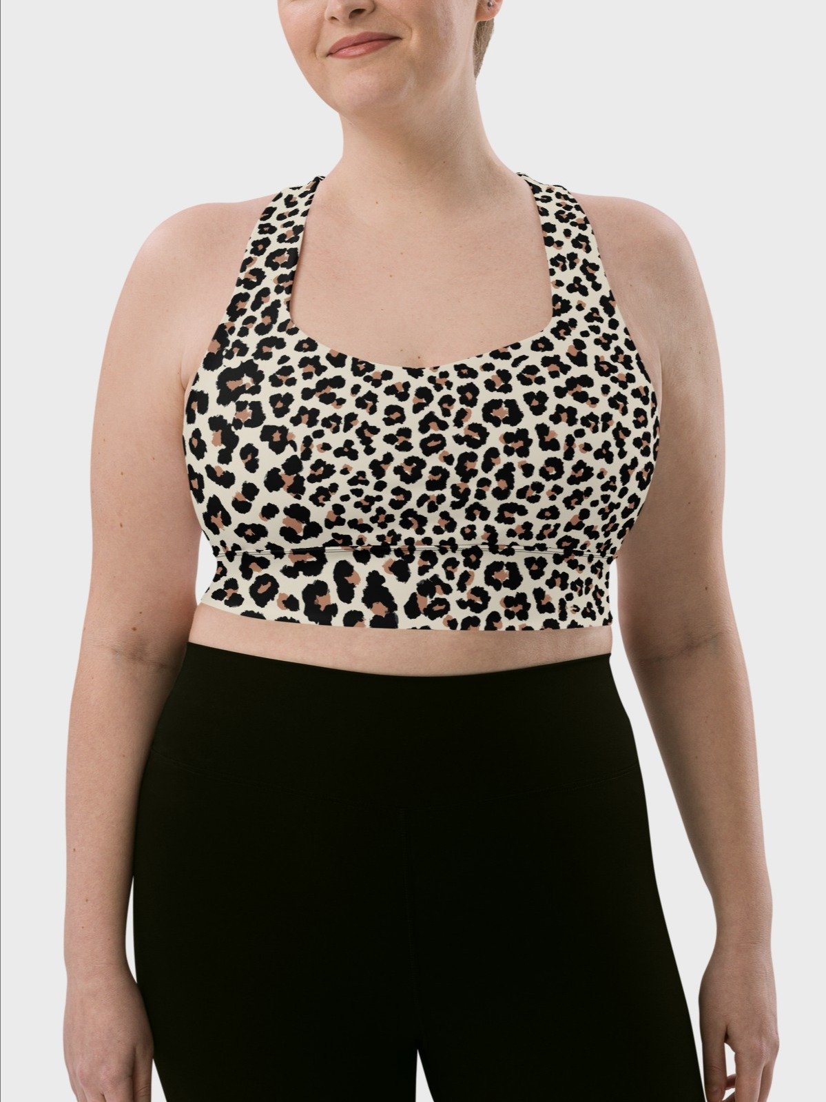 Hight Impact Bra "Abstract Animal Leopard Skin Fur Pattern" product image (7)