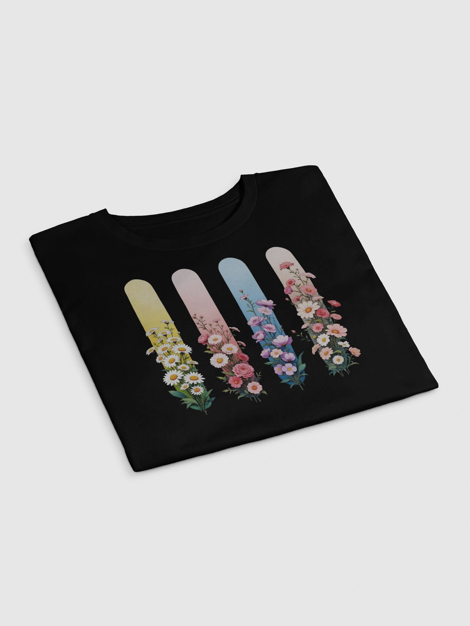April Vintage Birth Flowers Blooms Crop Top product image (4)