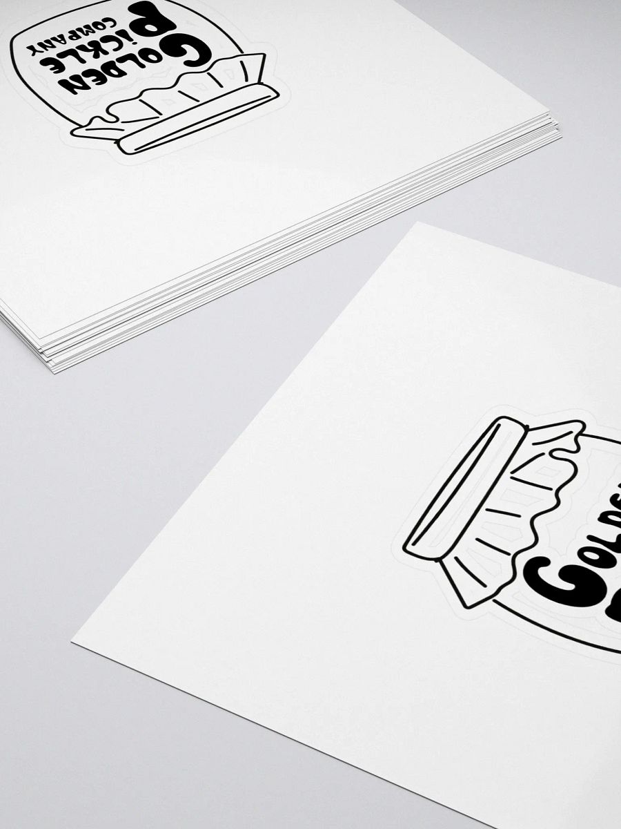 Golden Pickle Jar Logo Kiss Cut Stickers product image (4)