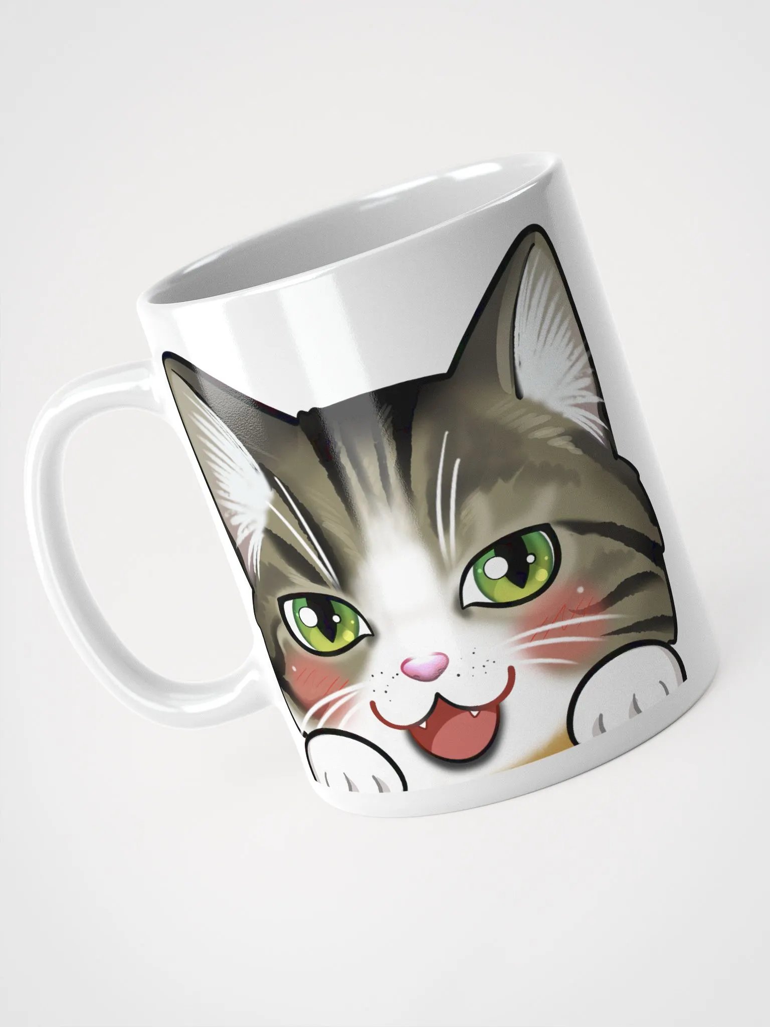 Cat Mug (White Glossy) product image (3)