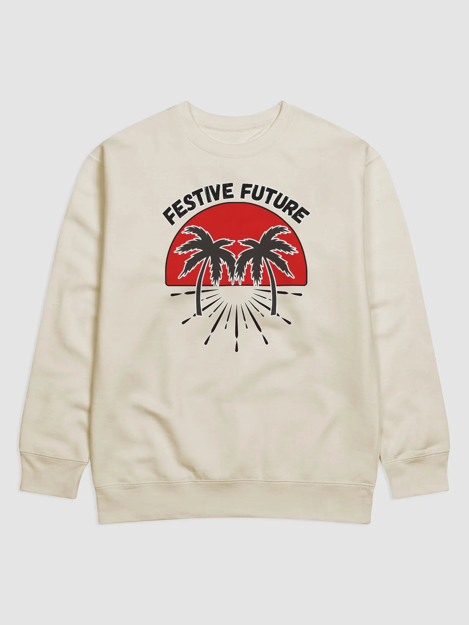 Festive Future - Sunset Beach Scene Sweatshirt product image (3)
