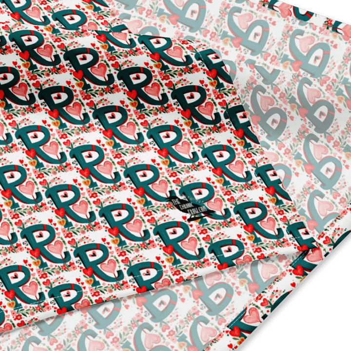 Valentine’s Monogram Letter R(6) Bandanna product image (4)
