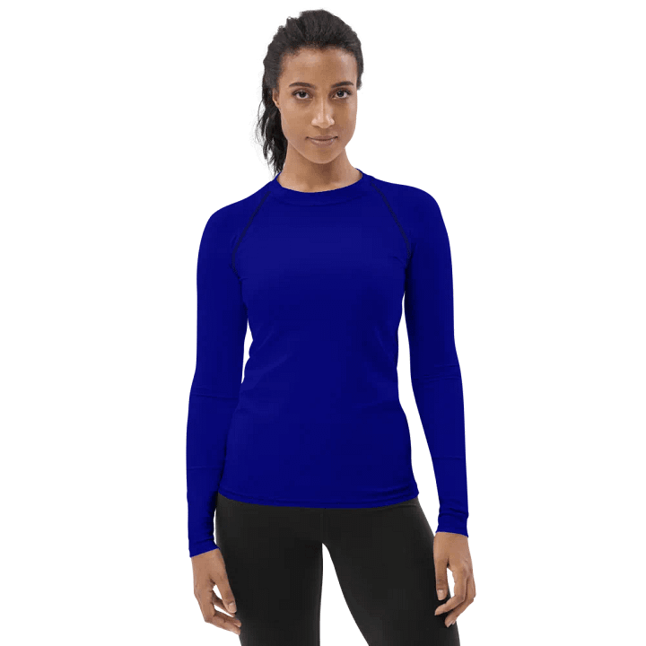 Plain Color Navy Blue Rash Guard product image (1)