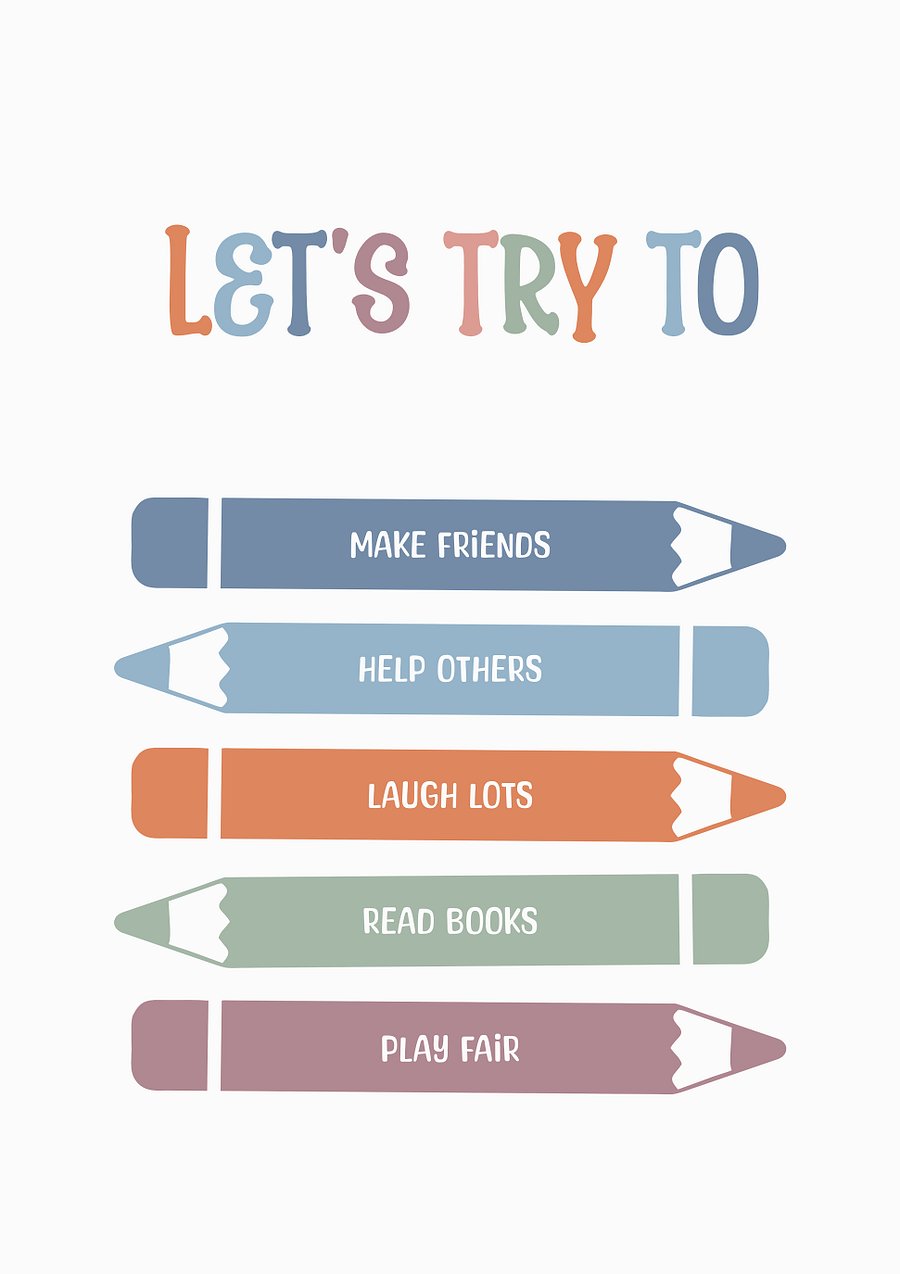 Let's Try To Wall Art Poster product image (1)