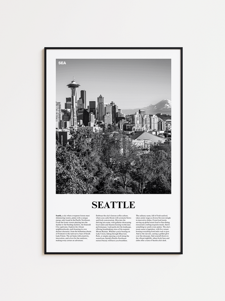 Seattle 01 Newspaper Poster product image (1)