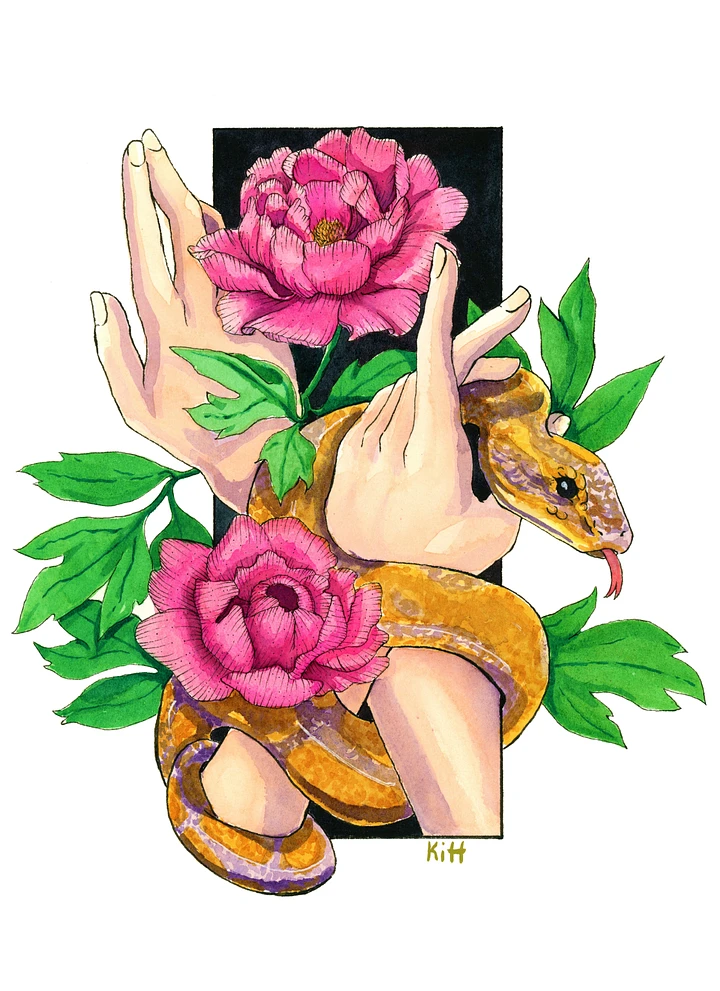Peony Snake 8.5x11 Print product image (1)