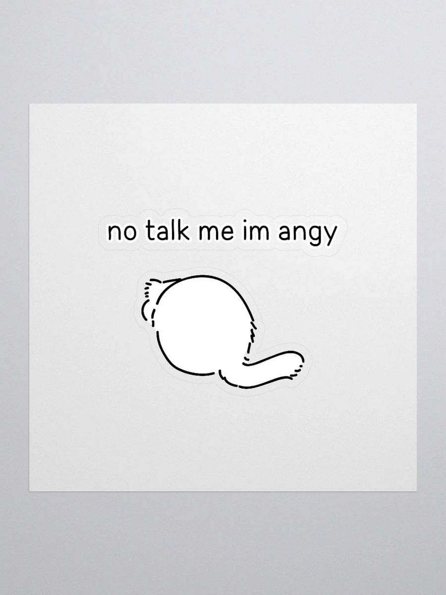 No Talk Manul Angy - Sticker product image (3)