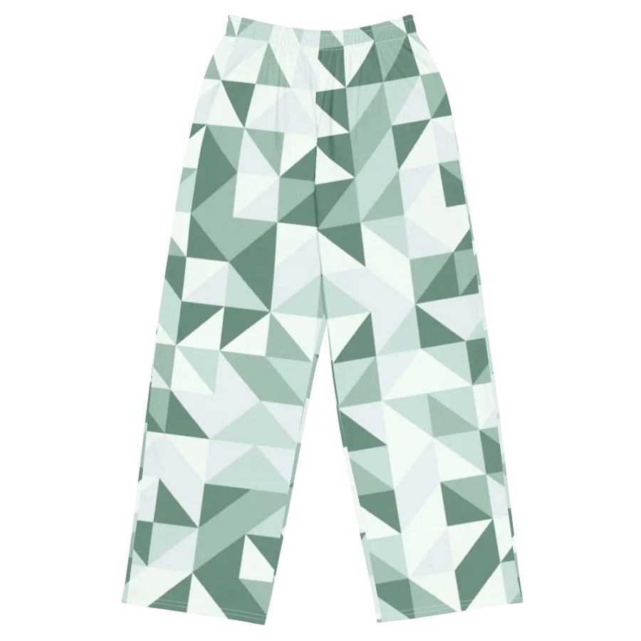 BUIII Dynamic Geometry: Mint Oasis Wide-Leg Pants product image (1)