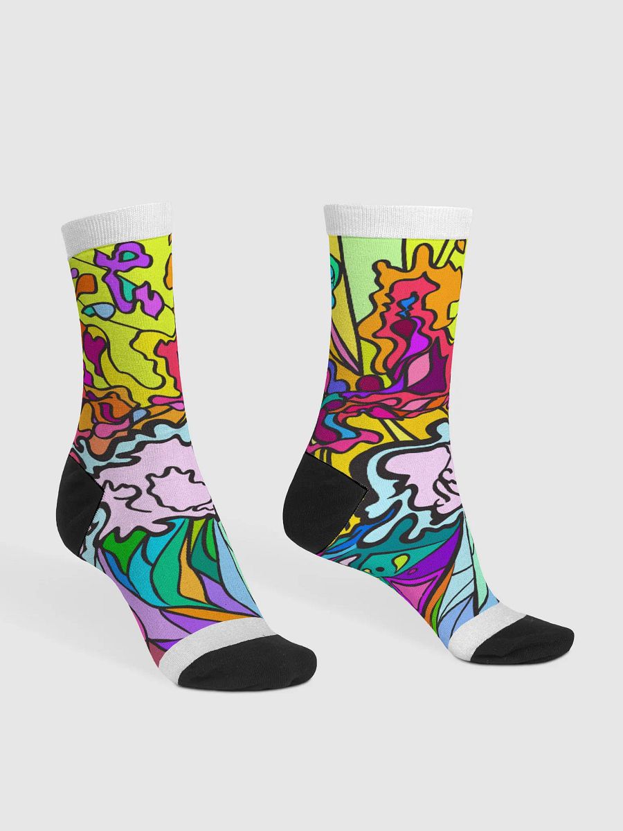 EcoChic Crew: Premium Sustainable Socks - Wave at Sunset product image (3)