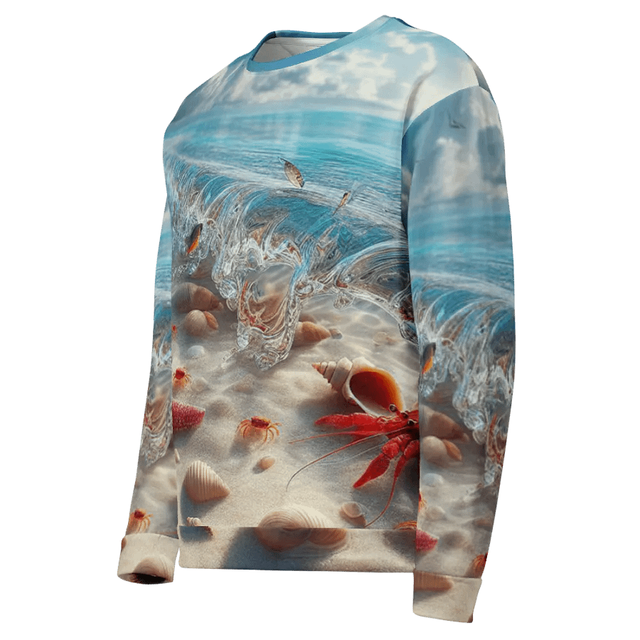 Coastal Treasures All-Over Print Sweatshirt | AI Design product image (3)