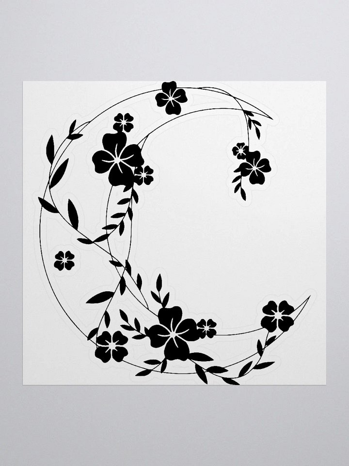 Floral moon Sticker product image (1)