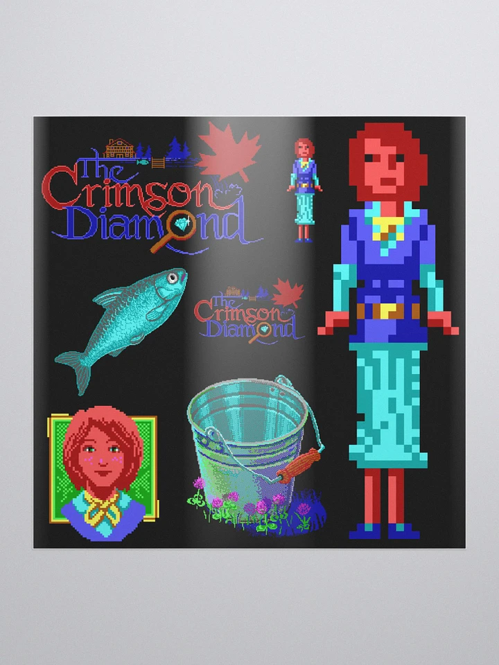 The Crimson Diamond smaller sticker set product image (1)