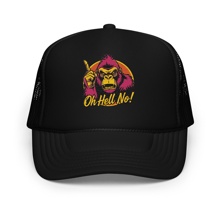 Oh Hell No Funny Flamingo Color Design Trucker Hat product image (1)
