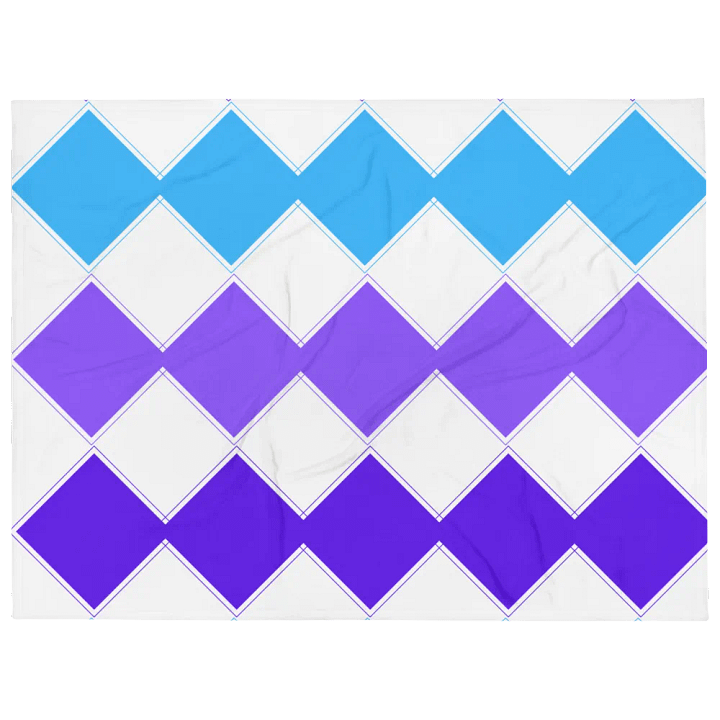 Blue And Purple Diamond Patten Blanket product image (1)