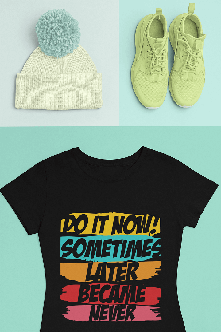 Do It Now Black Unisex T-Shirt product image (2)