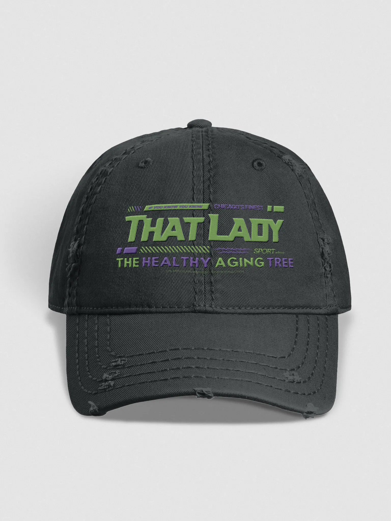 That Lady Chicago Distressed Cap (Neon Edition) product image (2)