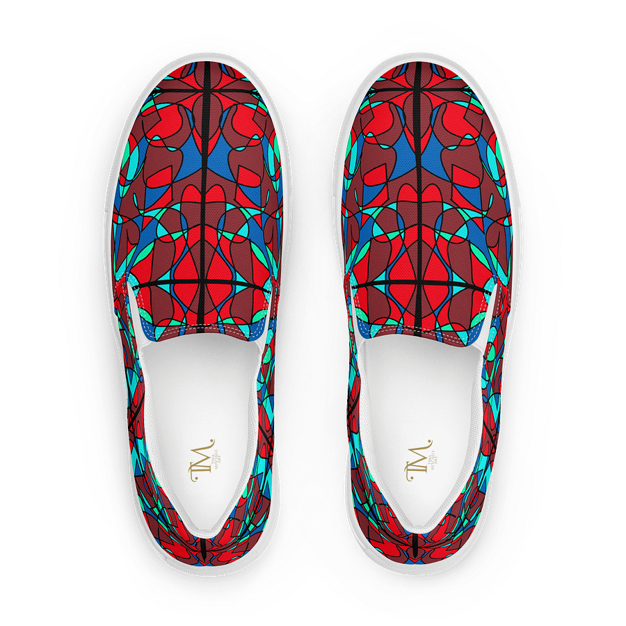 Red Stained Glass – Women's Slip-On Canvas Shoes product image (1)