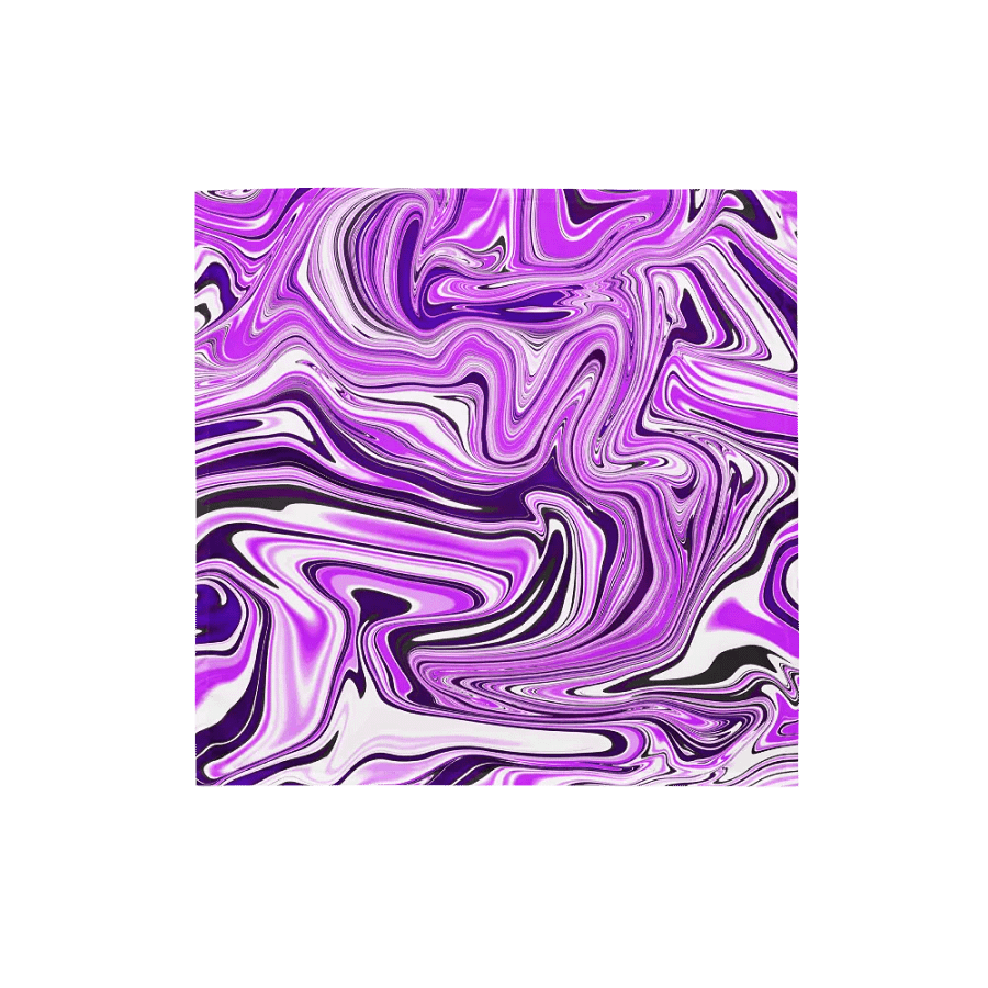 Bandana - Purple Digital Fluid Art product image (5)