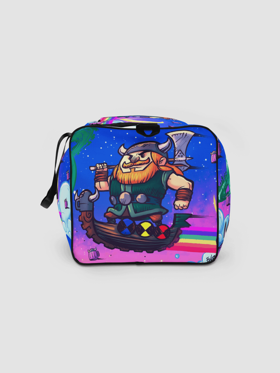 Flying Bumkin in viking war canoe All-Over Print Duffle Bag product image (5)