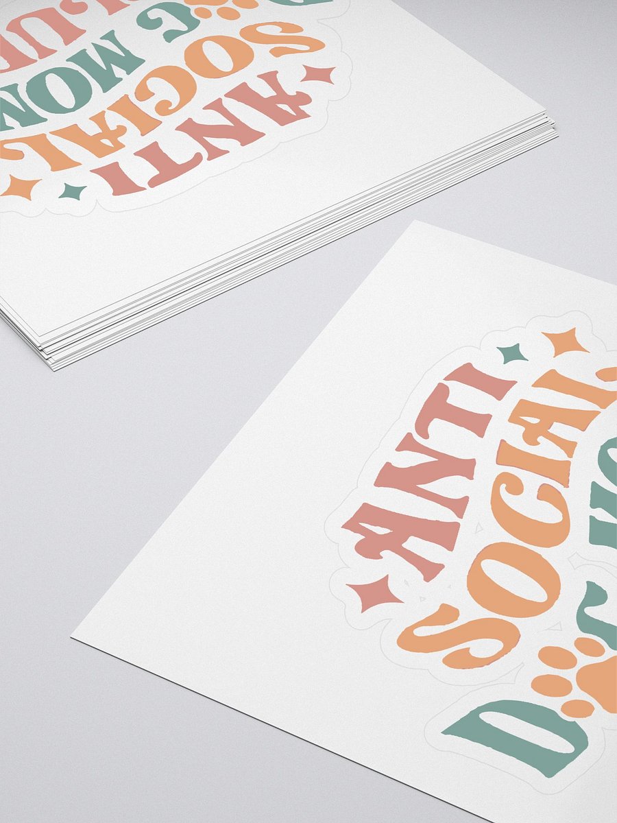 Colorful Anti Social Dog Moms Club Stickers product image (4)