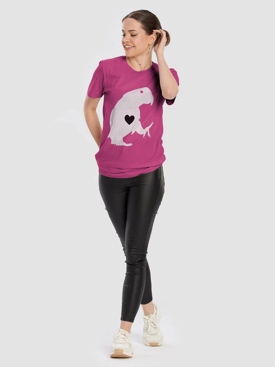 African grey parrot silhouette with heart T-Shirt product image (6)