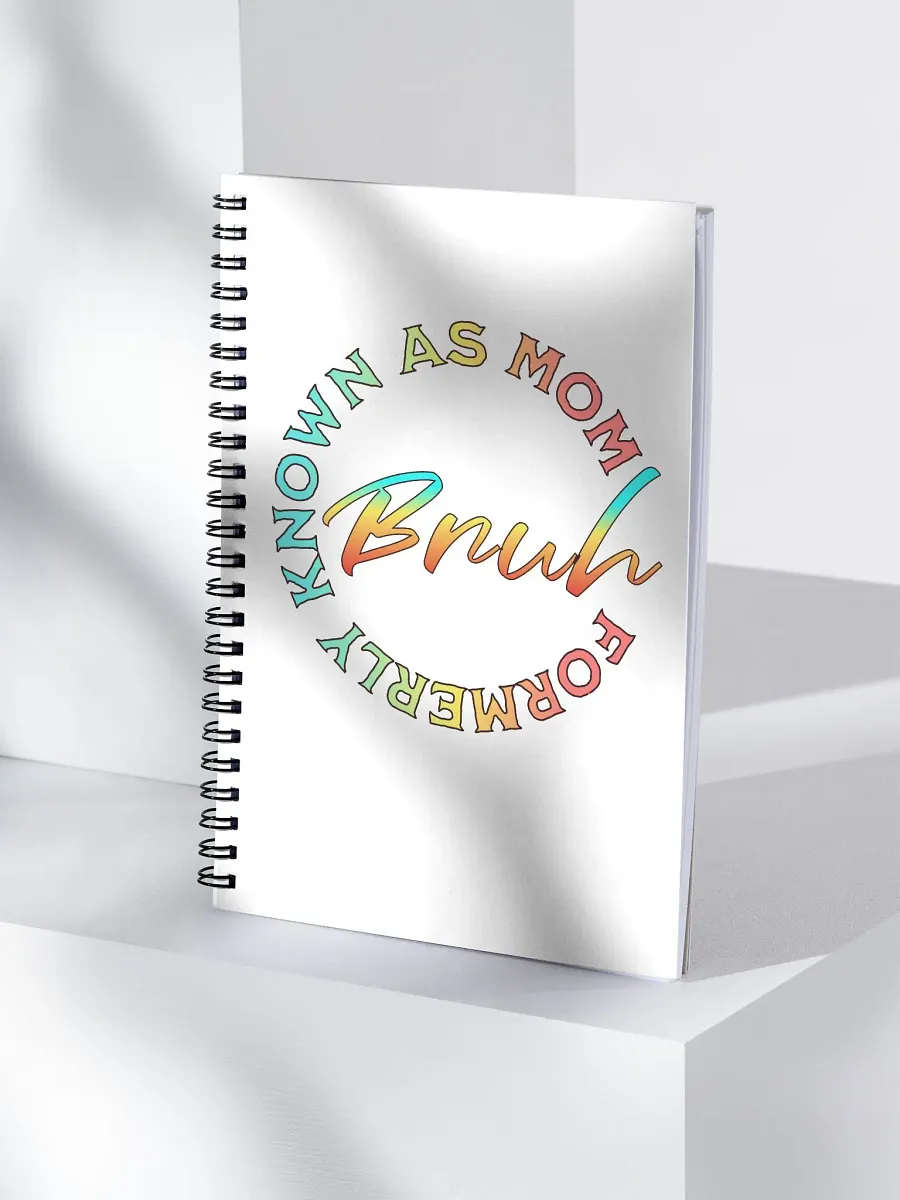 Formerly Known As Mom Bruh Colorful Gradient Spiral Notebook product image (3)