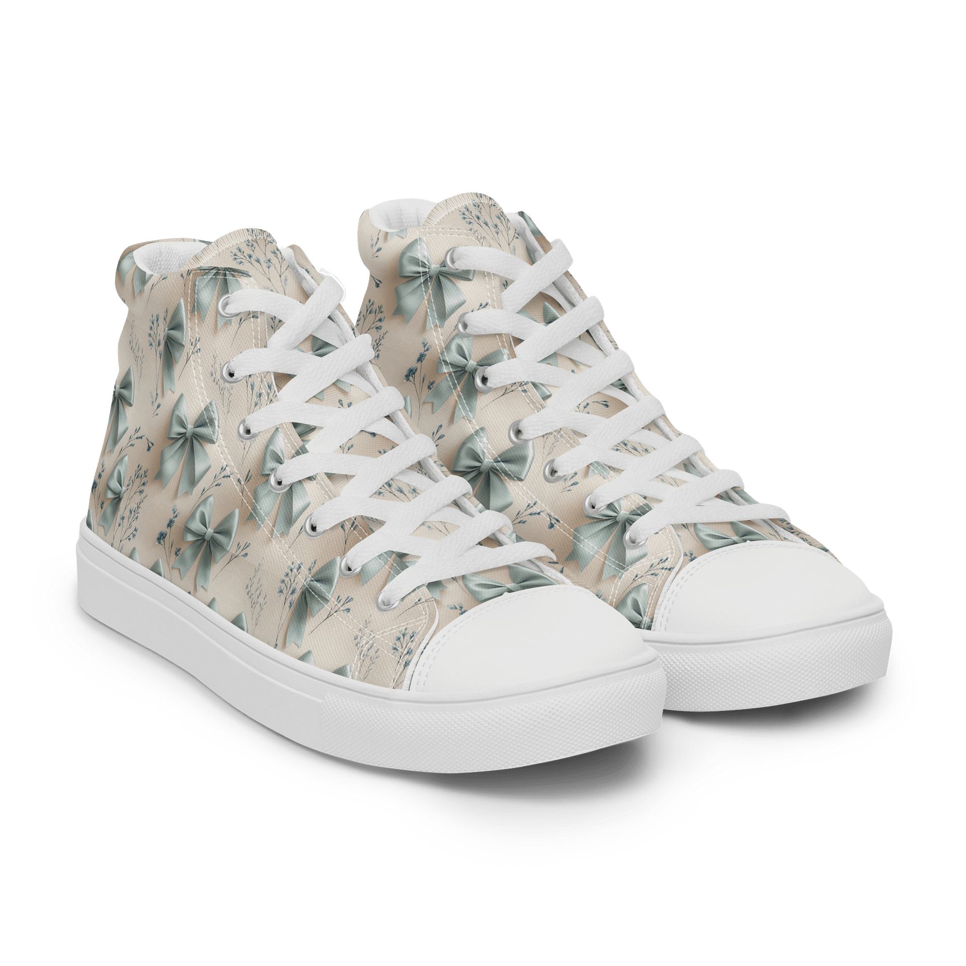Women's High Top Canvas Shoes – Something Blue Bows product image (8)
