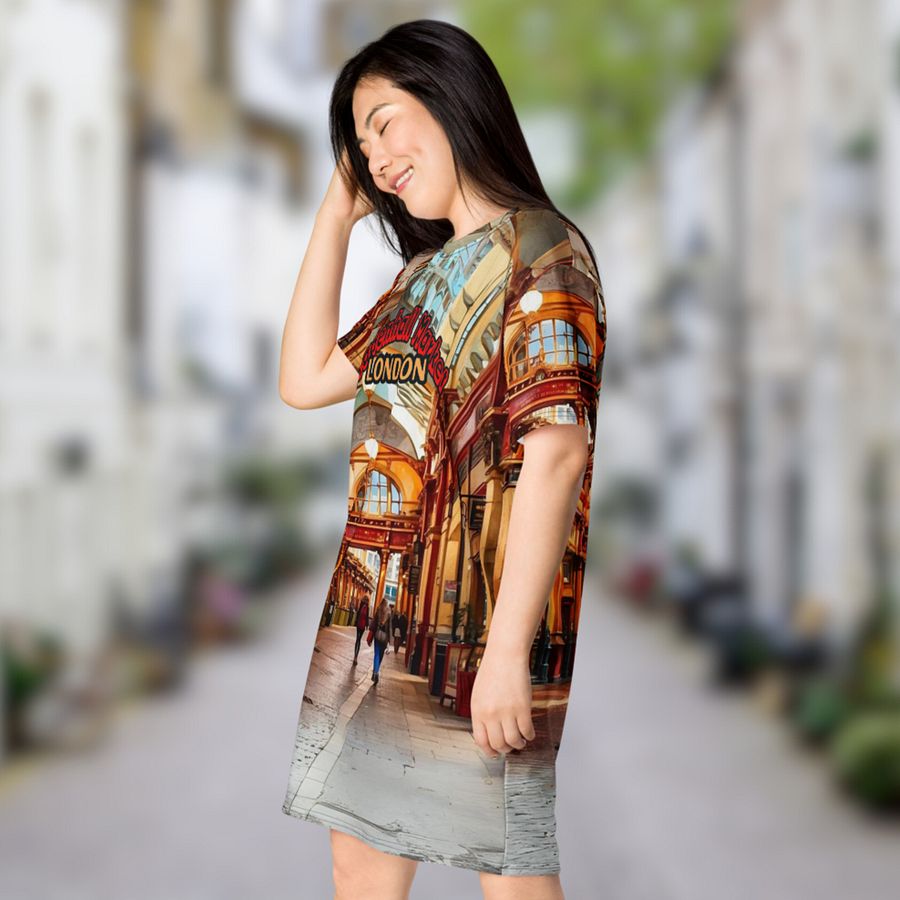 Leadenhall Market London All Over Print T-shirt Dress product image (3)