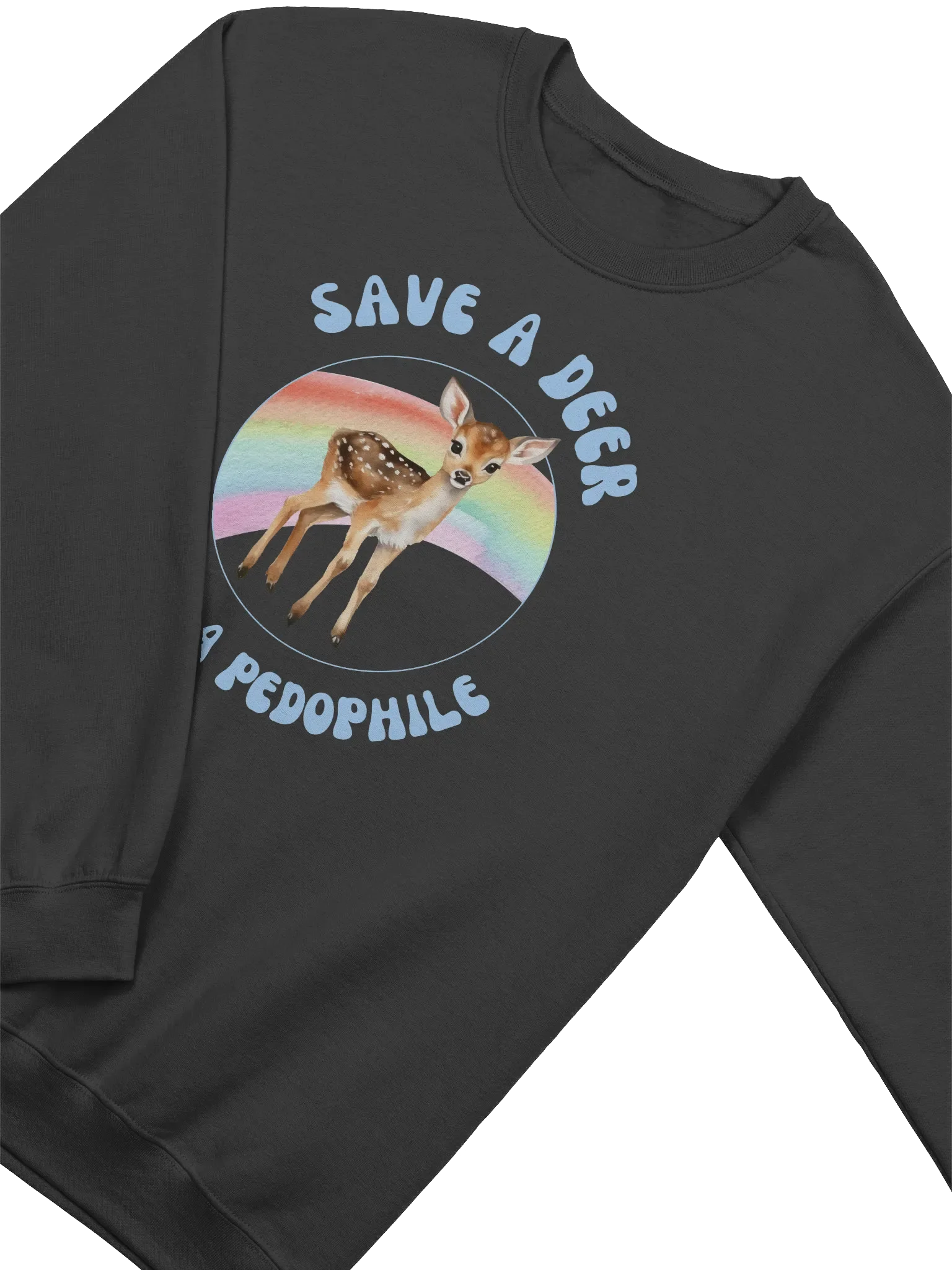 Save A Deer Hunt A Pedophile Rainbow Sweatshirt product image (2)