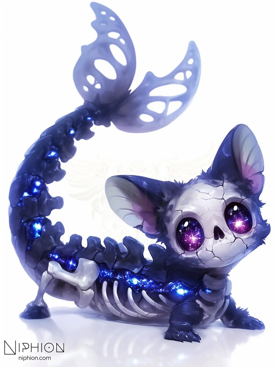 Necrocritter #1 – Exclusive Digital Art | Cute Skeleton Fantasy Creature product image (1)