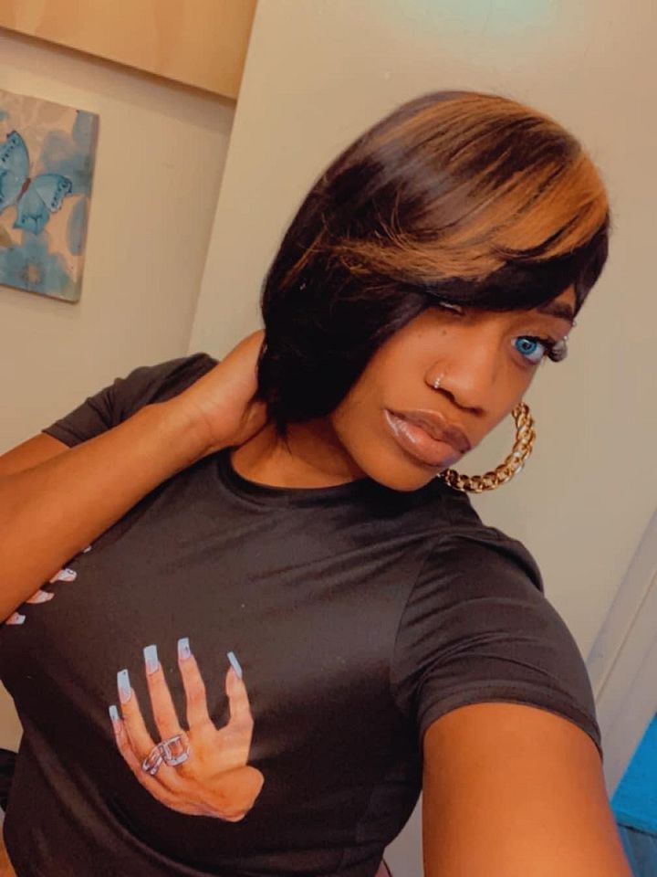 long one sided gold and black Bob (27piece) product image (2)
