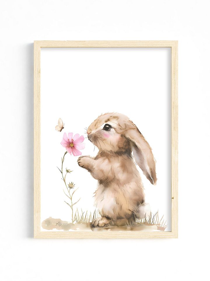 Watercolor Cute Bunny and Butterfly product image (1)
