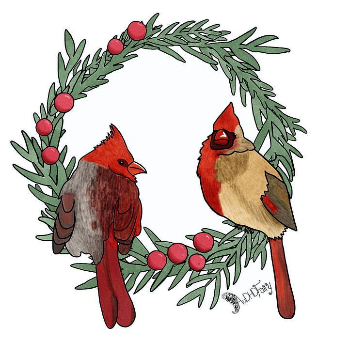 Nonbinary Cardinal Couple Sticker product image (1)