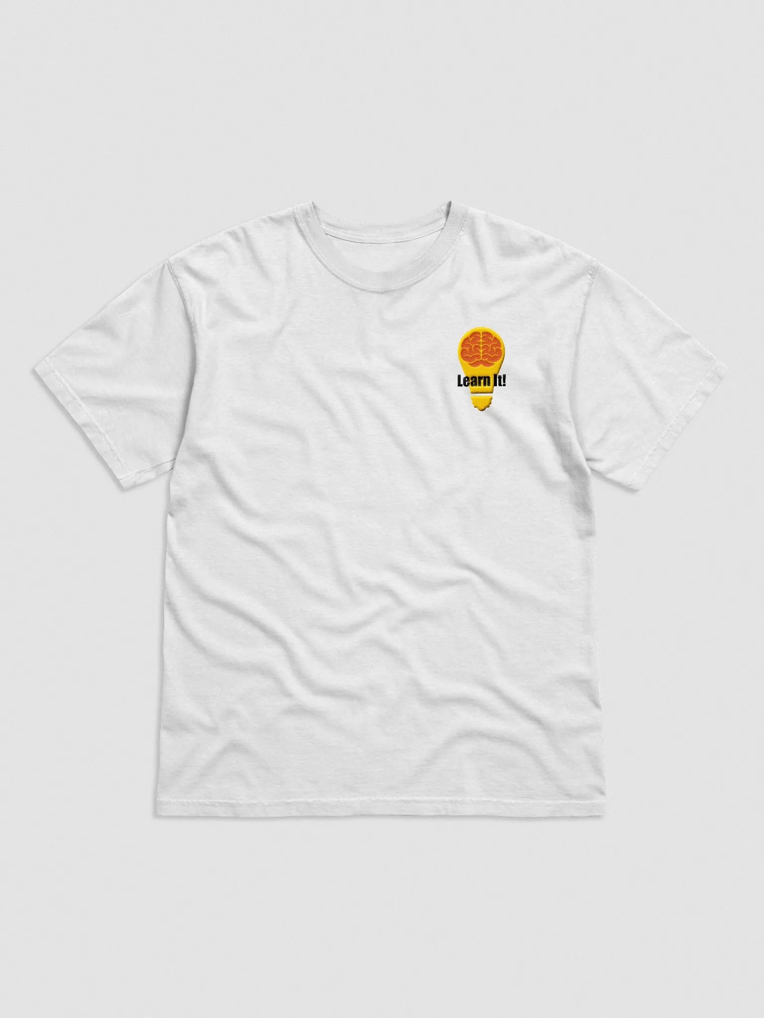 Learn It! Embroidered Heavyweight T-Shirt - Dark Mode product image (2)