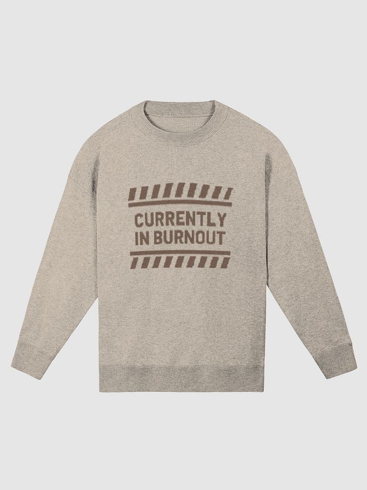 CURRENTLY IN BURNOUT (lg. design, taupe and brown) knitwear relaxed crewneck product image (1)