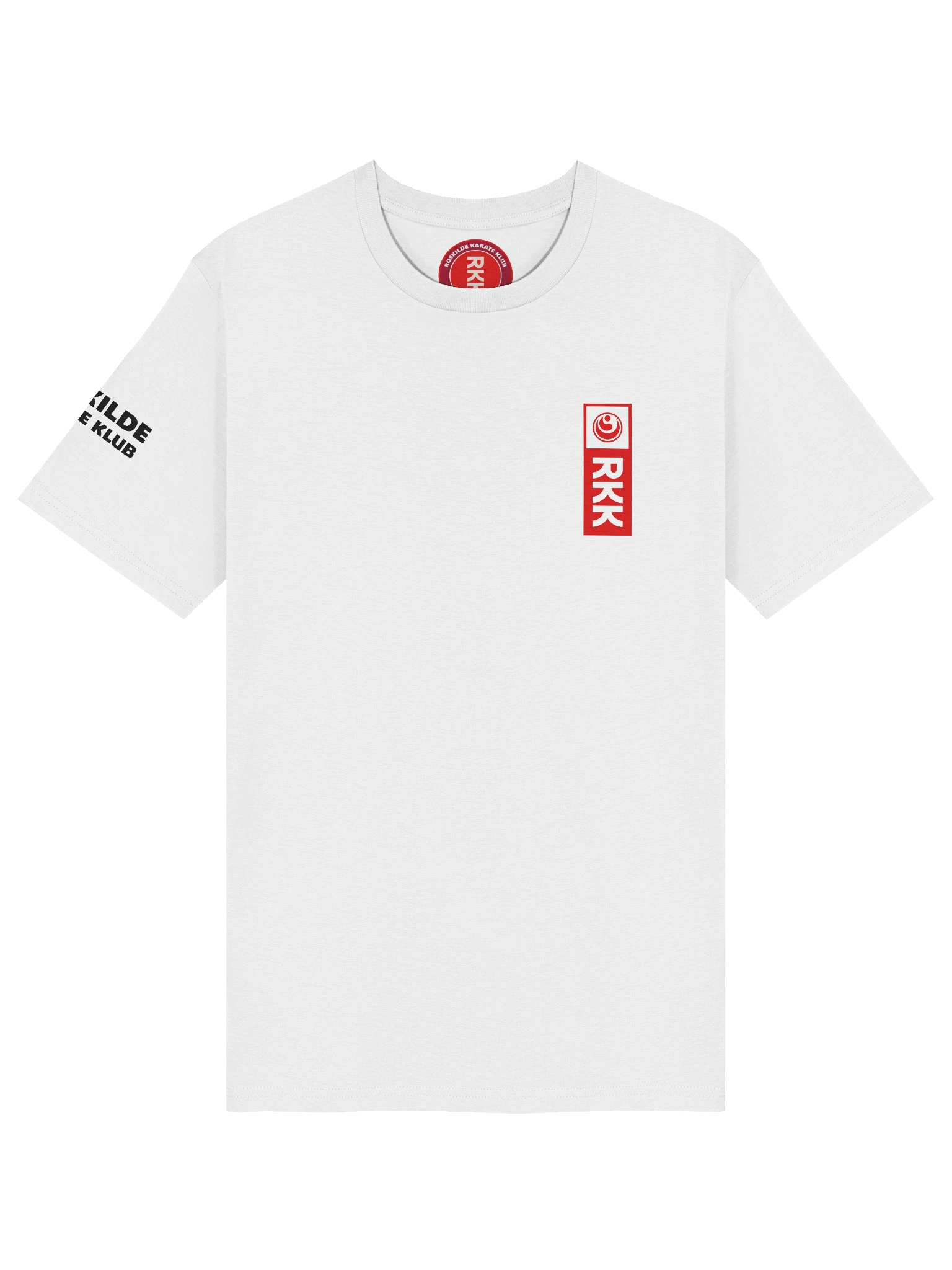 White Organic Cotton T-Shirt, Unisex, RKK Logo product image (3)