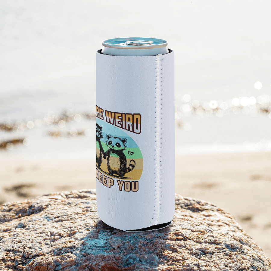 Youre Weird Ill Keep You Raccoon Whimsical Can Cooler product image (8)