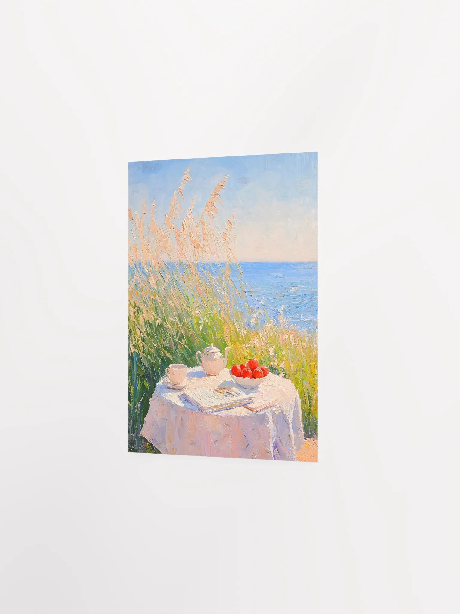Serene Seaside Tea Time Poster product image (13)