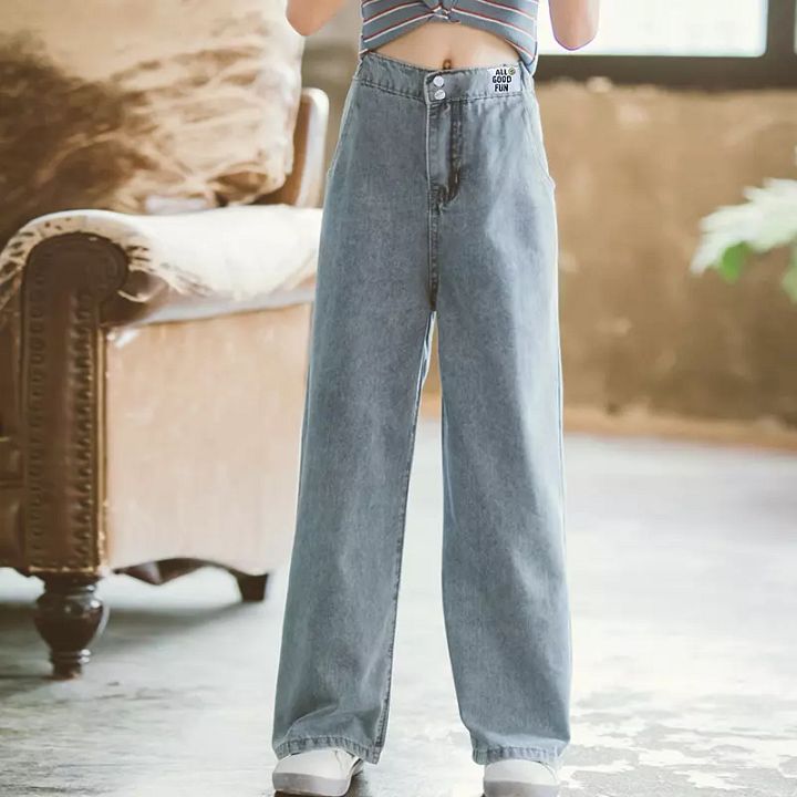 Girls' Spring Jeans New Kid's Spring and Summmer Girls' Wide Leg Pants product image (2)